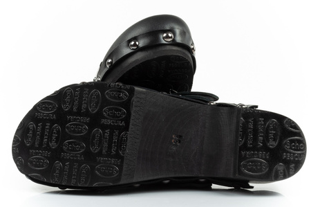 Scholl Iconic [F307031004] Lederclogs, schwarz.