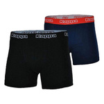 Kappa Herren-Boxershorts [351K1JW ADL] 2 PACK, Marineblau, Schwarz.