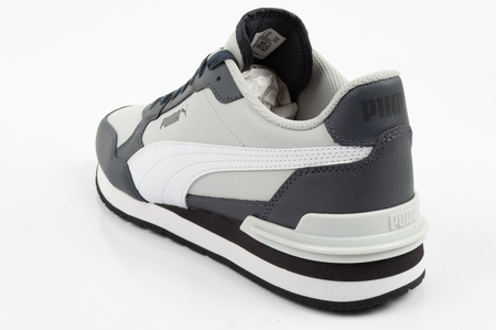 Puma ST Runner v4 Herren-Sneaker aus grauem Leder