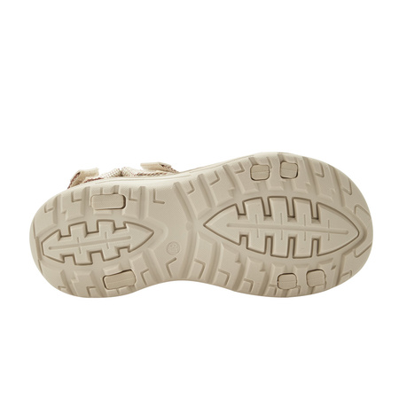 Lee Cooper Damen-Sandalen mit Klettverschluss für den Sommer, hellbeige und cremefarben