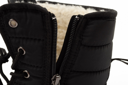 Progress Damen-Winterstiefel, Schwarz, Gefüttert, Lammfellfutter