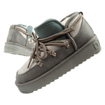 D.Franklin Damen Winterstiefel, modische, isolierte Stiefeletten in Grau