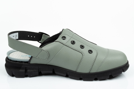 Clogs Flip-Flops medizinische Schuhe Abeba Leder [7365]