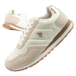 U.S. Polo Assn. Damen-Sneaker, modisch, bequem, Ecru