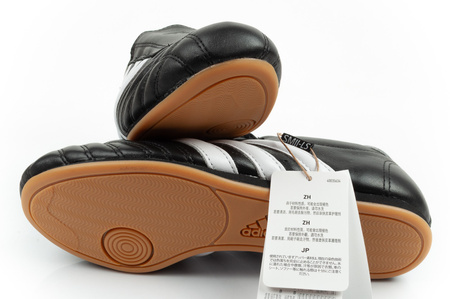 Adidas Damen-Taekwondo-Sneaker, Schwarz, Leder, Slip-On