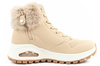 Skechers Uno Rugged Damen Winterstiefeletten in Beige mit Fell