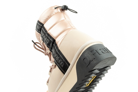 D.Franklin Damen Winterstiefel, modische, isolierte Stiefeletten in Gold
