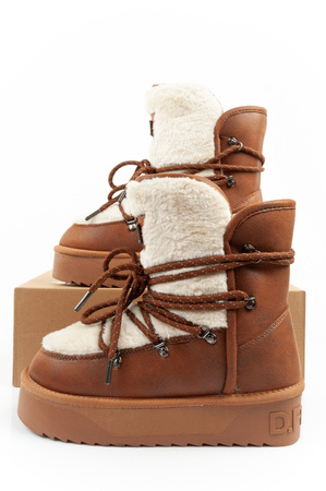 D. Franklin Damen-Winterstiefel, isoliert, Braun