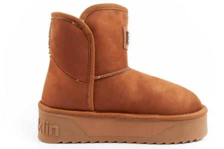 D. Franklin Damen-Winterstiefel, modische, pelzgefütterte, isolierte Stiefeletten in Braun