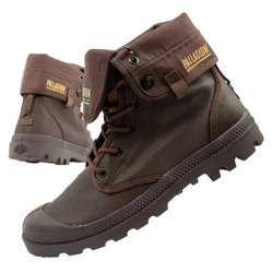 Palladium Herren Baggy Coated High-Top-Sneaker, modisches Dunkelbraun