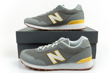 New Balance 515 Herren-Sneaker, modisch, bequem, Grau/Gelb