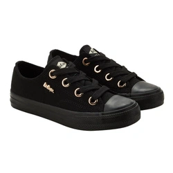 Lee Cooper Damen-Sneaker – Stylische schwarze Sneaker aus Textil