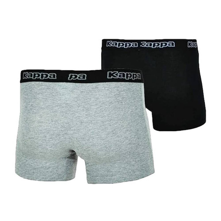 Kappa Herren-Boxershorts [351K1JW A8O] 2 PACK, grau, schwarz.