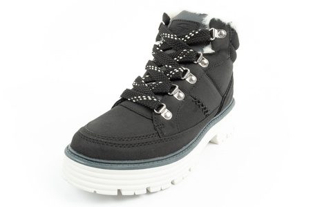 O'Neill Damen Winter-Wanderstiefel, gefütterte Stiefeletten, modisches Schwarz-Weiß