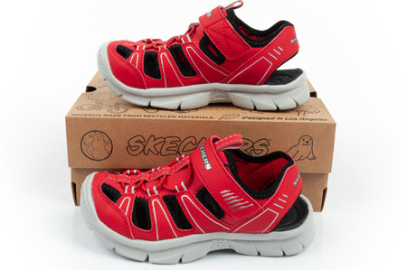 Skechers Relix Kindersandalen [406520L/RDBK], rot.