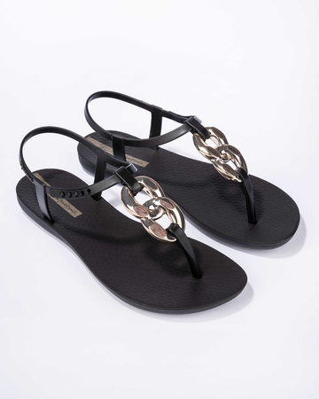 Ipanema Sandal Class Damen-Flip-Flops in modischem Schwarz mit Gold