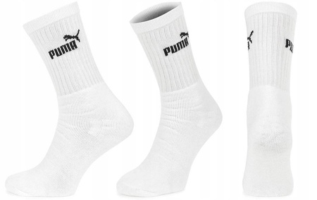 Puma Crew [7308 300] 3er-Pack weiße lange Socken.